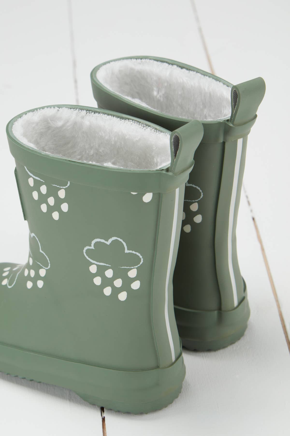 Colour-Changing Kids Wellies - Khaki Green