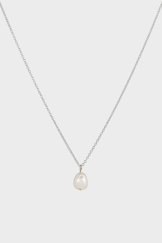 Silver Pearl Necklace