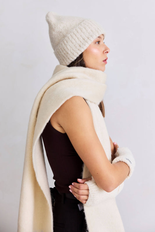 The Reykjavik Beanie Hat - 100% Recycled - Pebble Beige