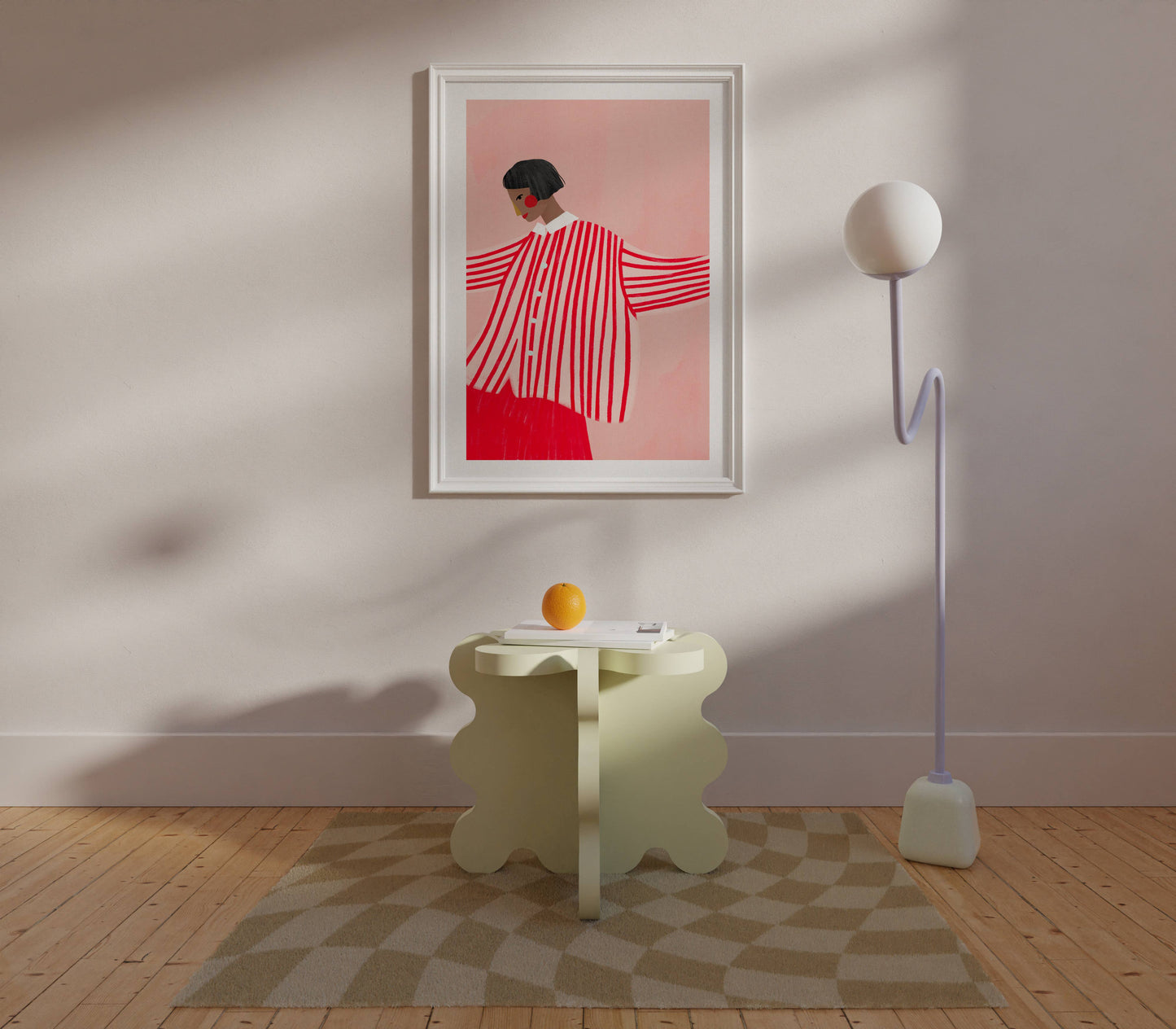 Bea Müller - The Woman With The Red Skirt -A3 Fine Art Print