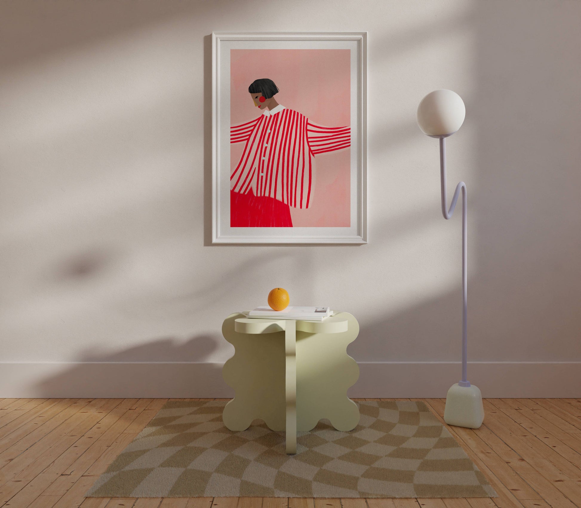 Bea Müller - The Woman With The Red Skirt -A3 Fine Art Print