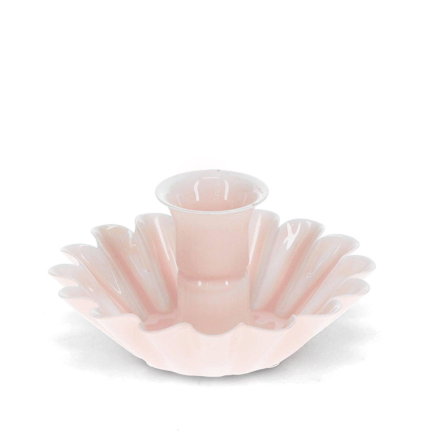 Rex London UK - Enamel Cupped Flower Candle Holder - Pink