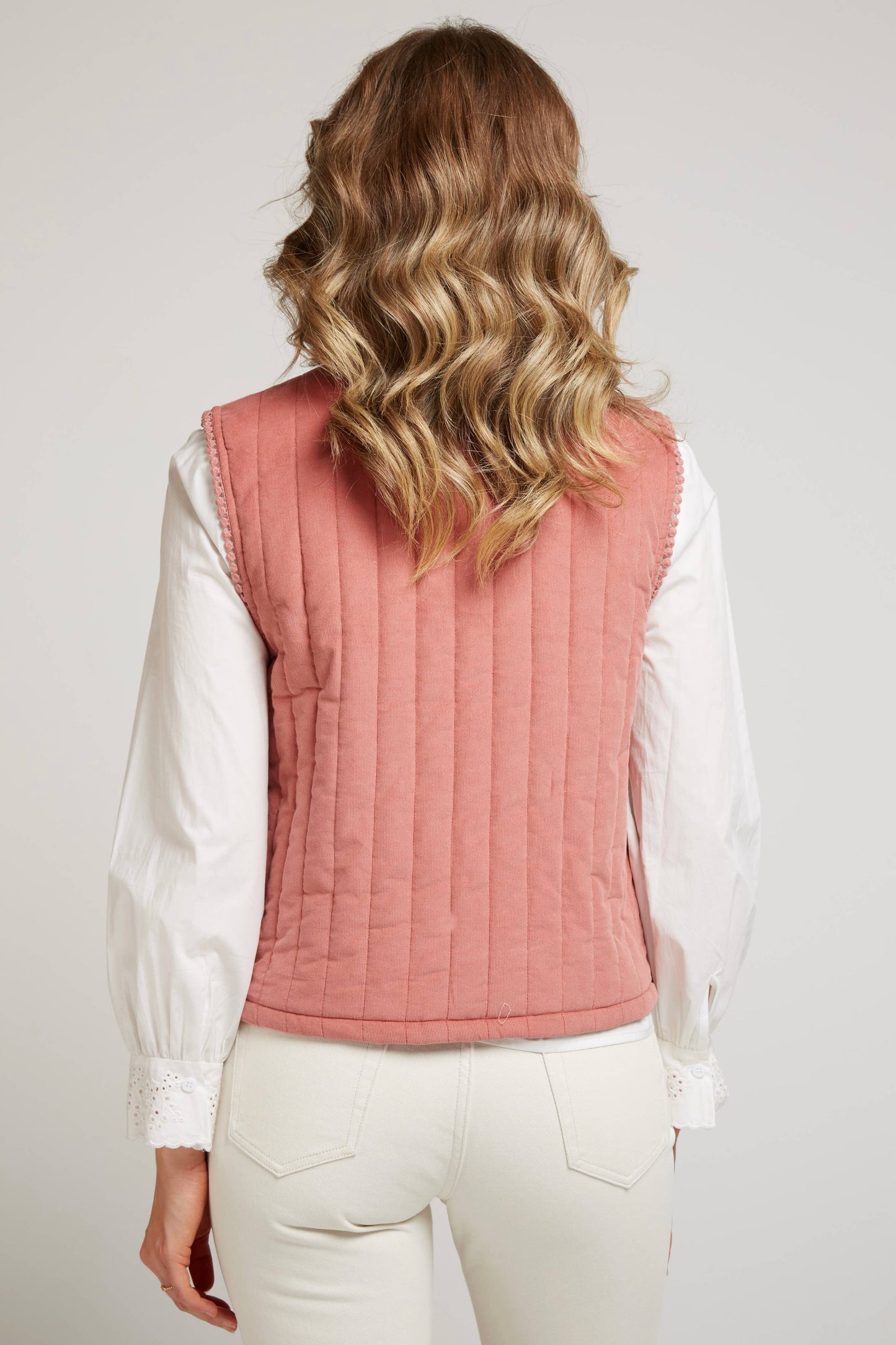 GABRIELA - Corduroy Gilet with bows