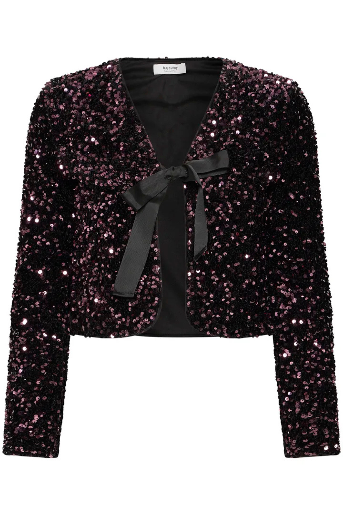BYPAILLET Sequin Ribbon Bow tie front Jacket