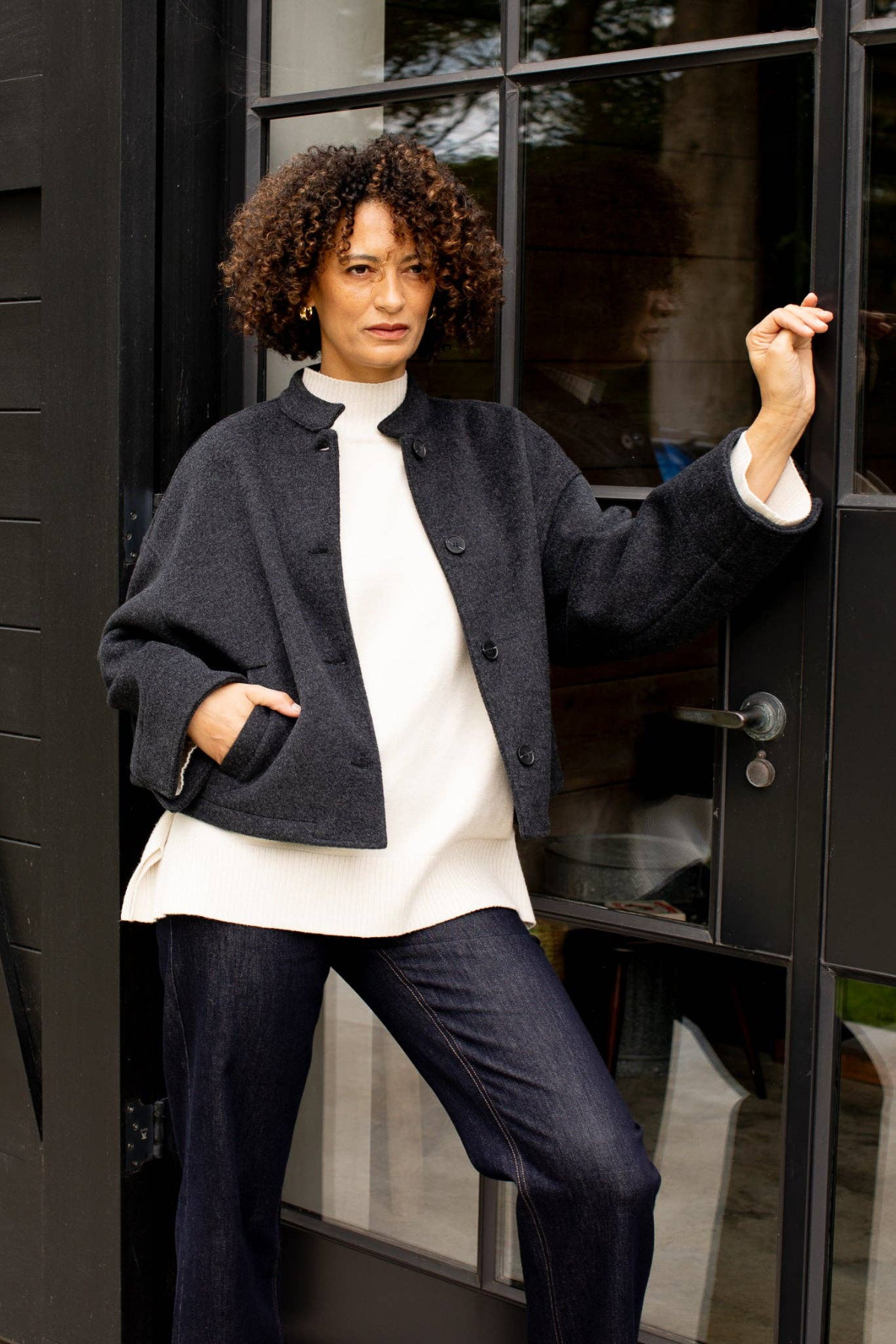 Edwina Jacket  - Charcoal