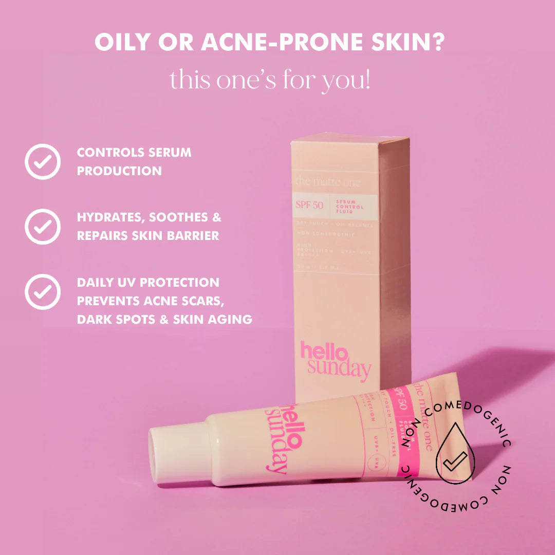 Hello Sunday - Hello Sunday The Matte Oil Control Moisturiser SPF50 50ml