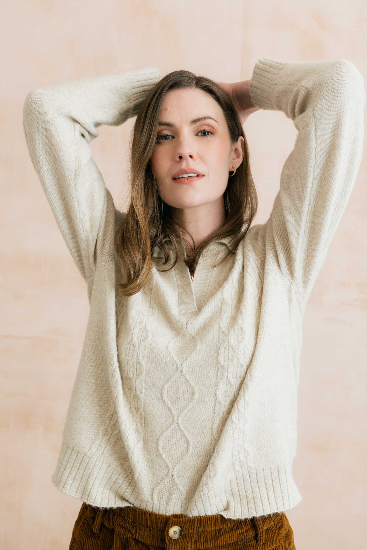 Studio Jumper Cable Knit - Oatmeal