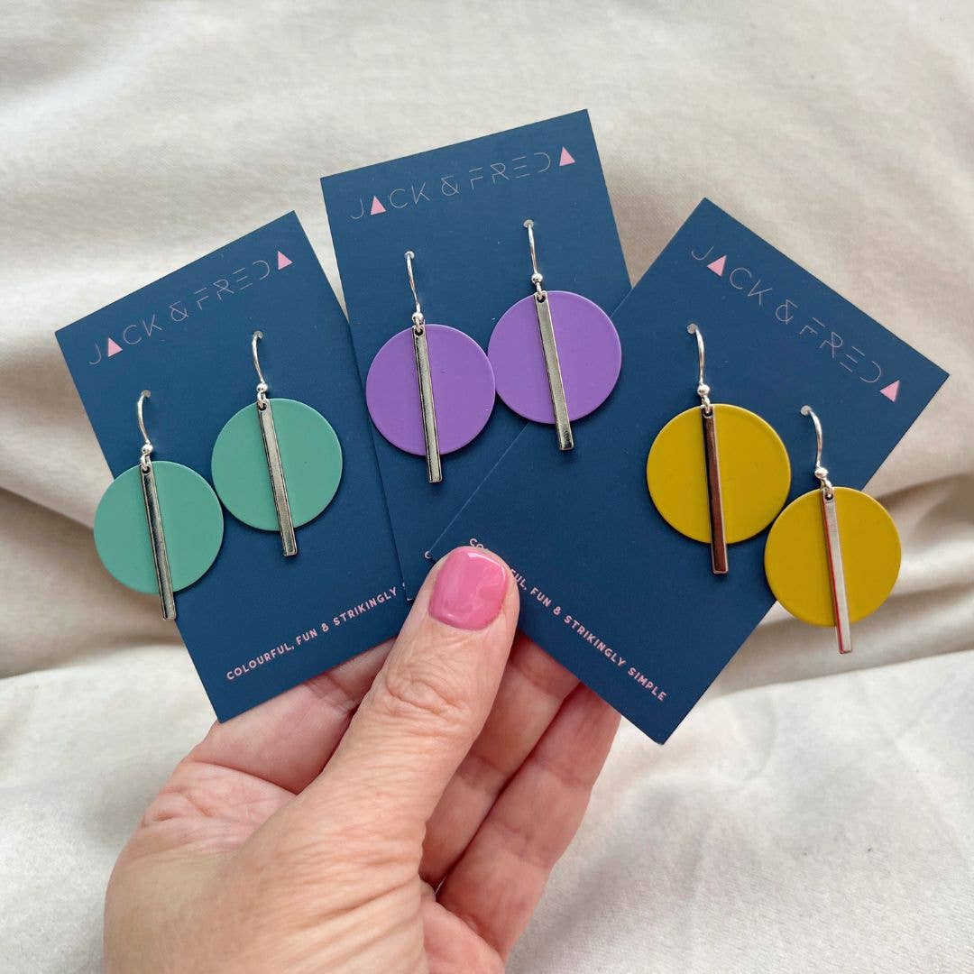 Solar Earrings - Various Colours (Silver)