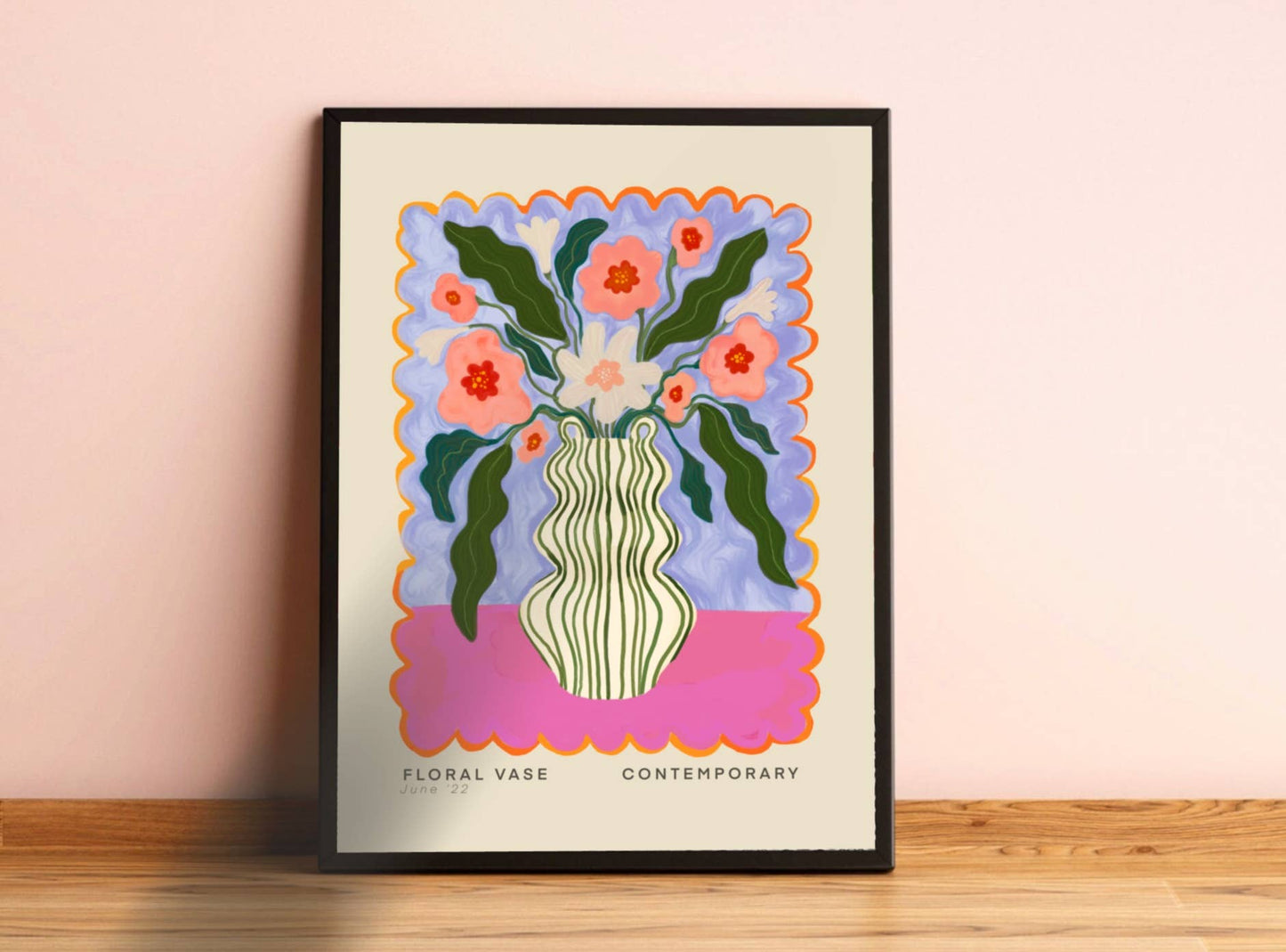 Kate Fox Design - Vase Art Print, Colourful Art Print, Hand Drawn Art, Quirky