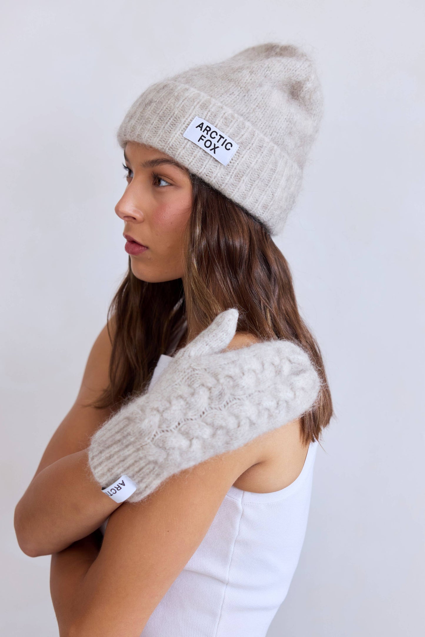 Mohair Mittens - Arctic White - AW25