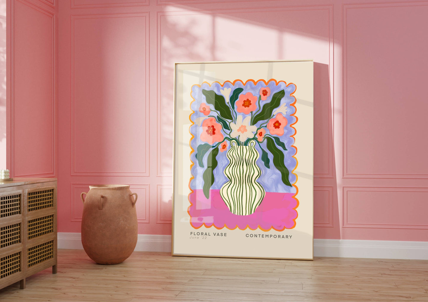 Colourful Vase A4 Art Print