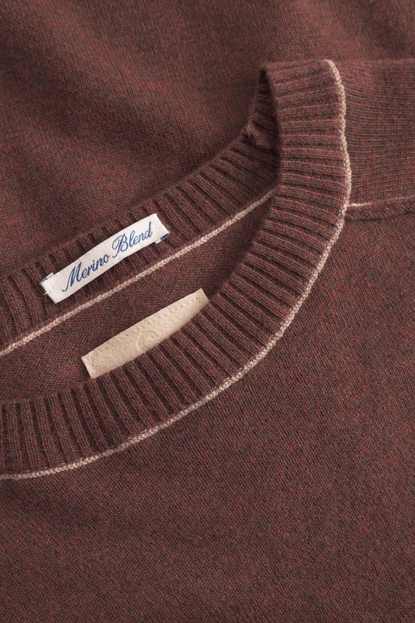 COLOURS & SONS - Merino Blend Knit Sweater - Lumber