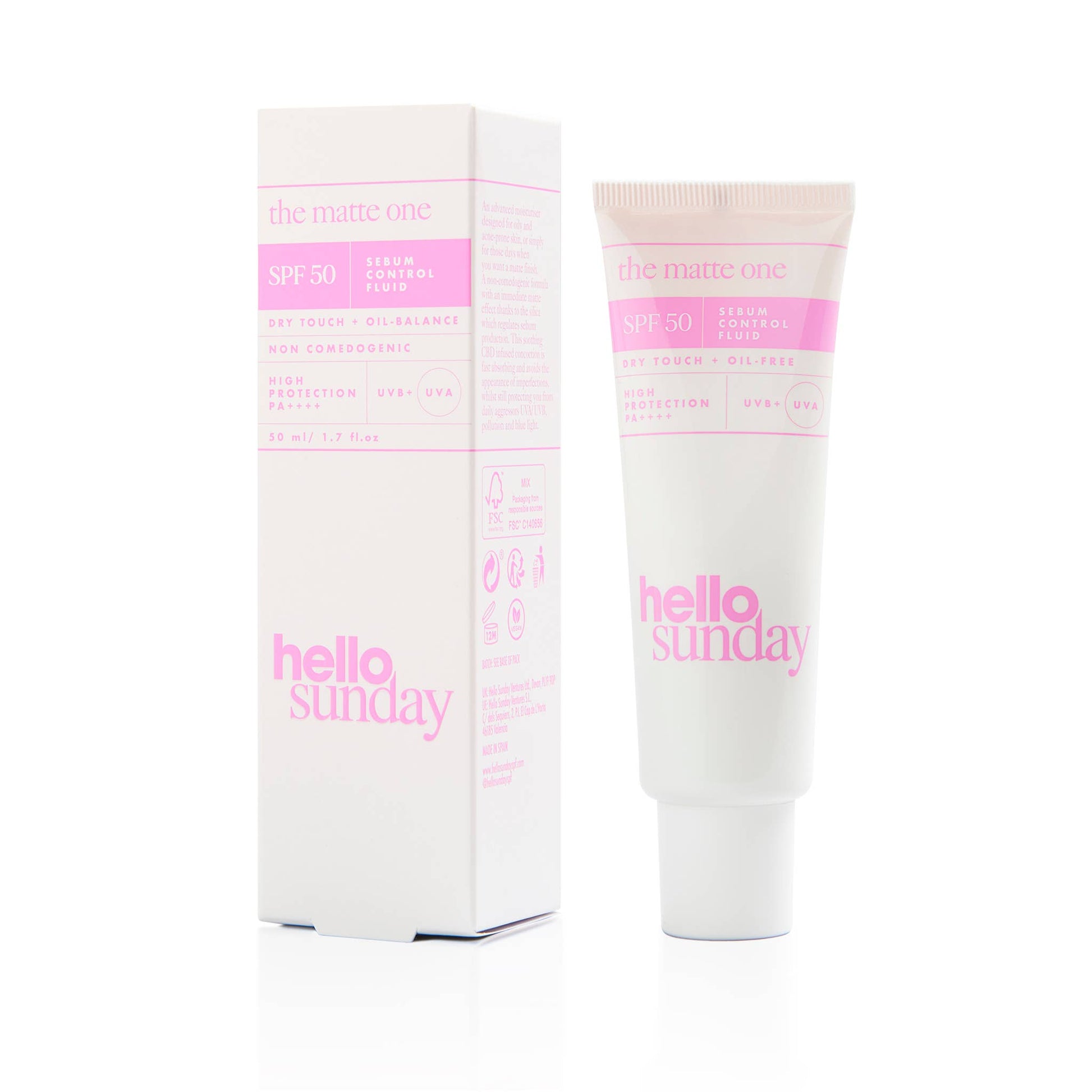 Hello Sunday - Hello Sunday The Matte Oil Control Moisturiser SPF50 50ml