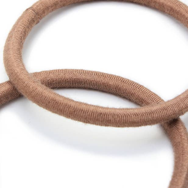 Organic Cotton Elastics - Brown 