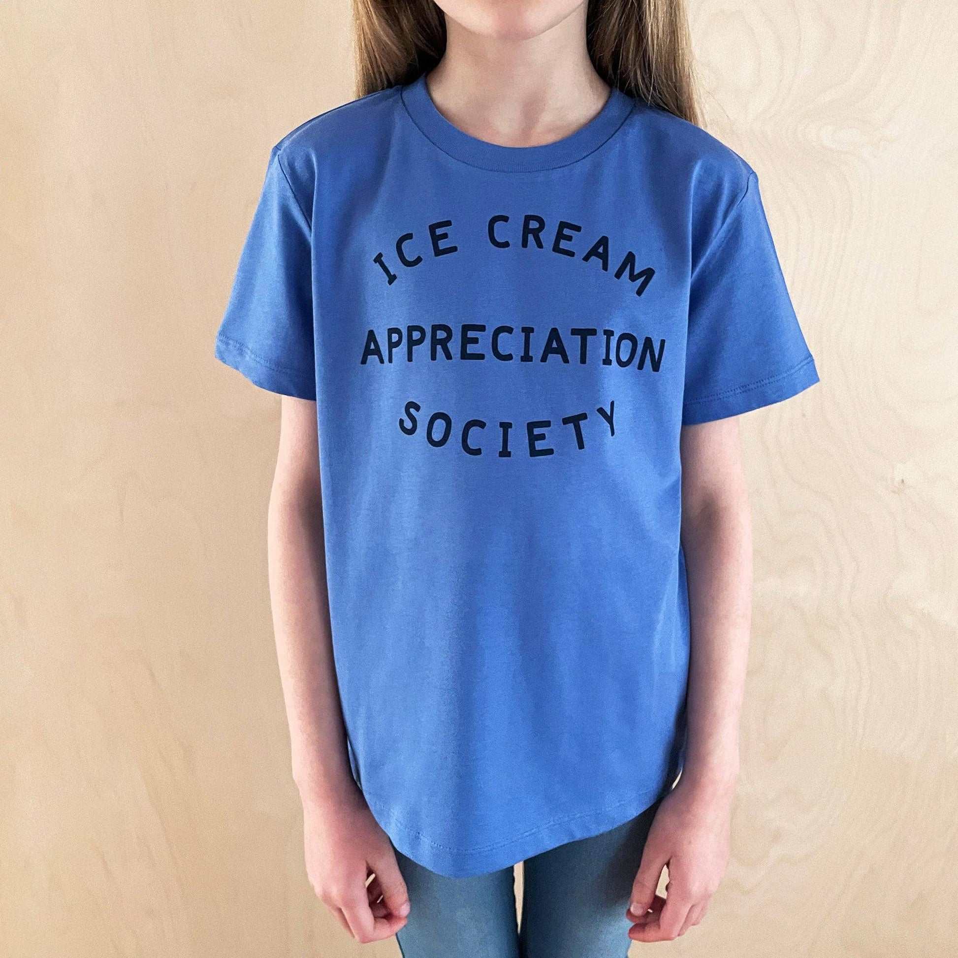 Alphabet Bags - Ice Cream Appreciation Society - Kid's T-shirt - Blue