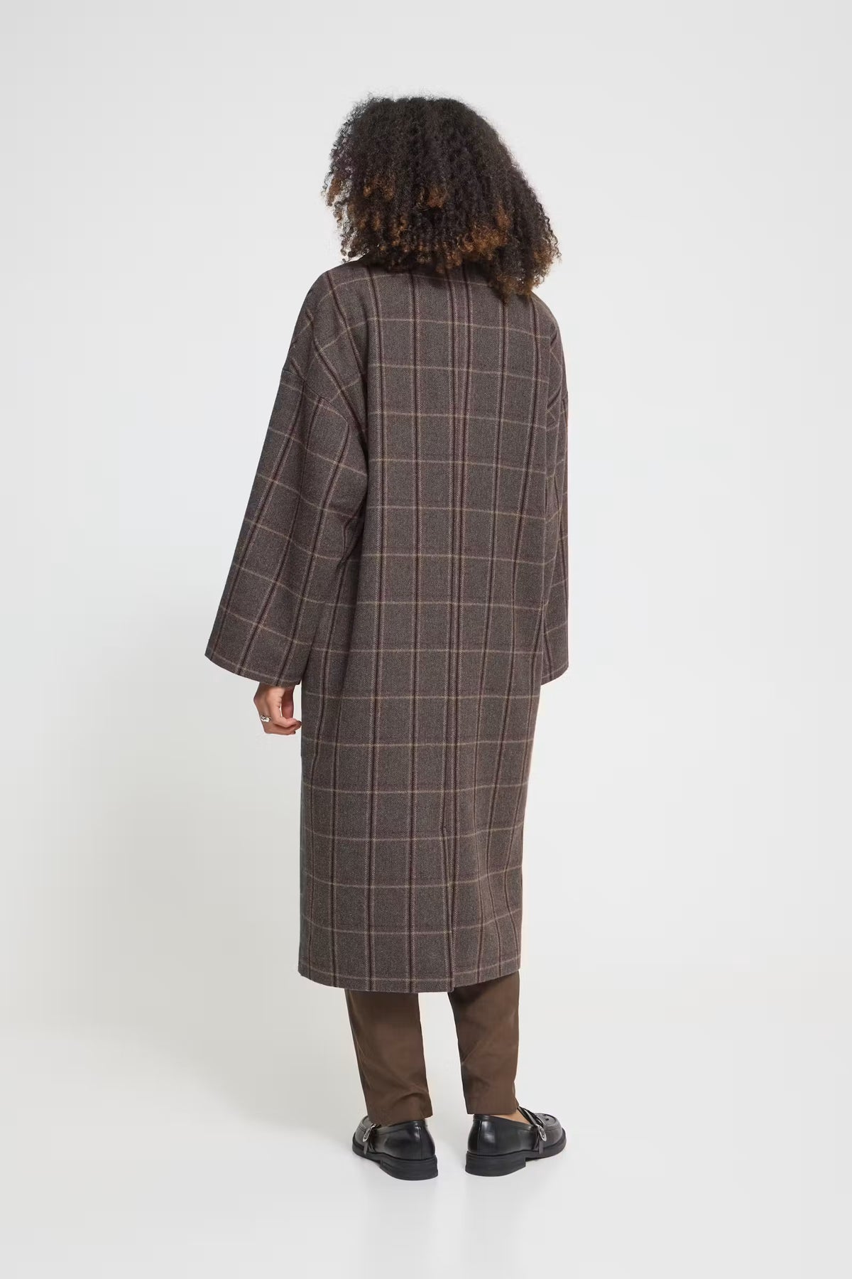 IHEMMALU Brown Check Coat