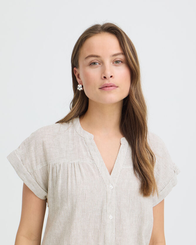 BYIZOLA Green Striped Dress