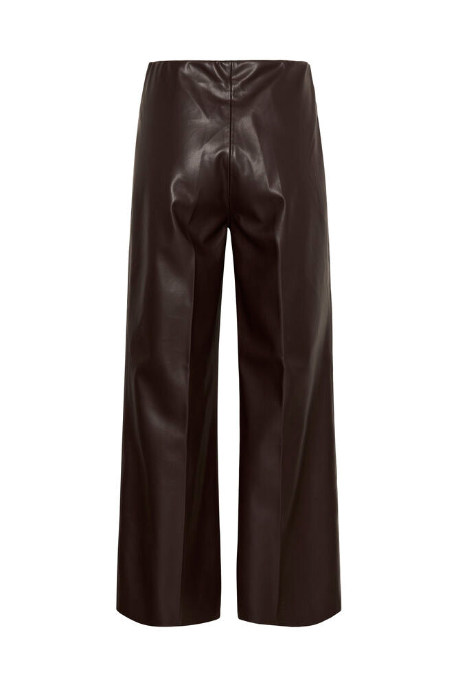 SLKaylee PU Kickflare Pants - Chocolate Torte Brown