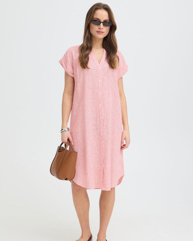 BYIZOLA Red Striped Dress