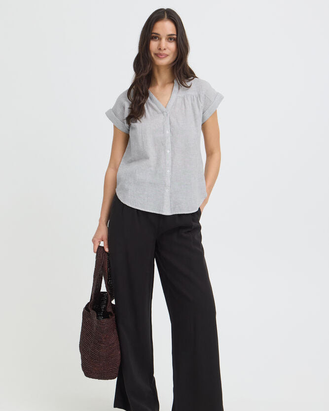 BYIZOLA Green Striped Shirt