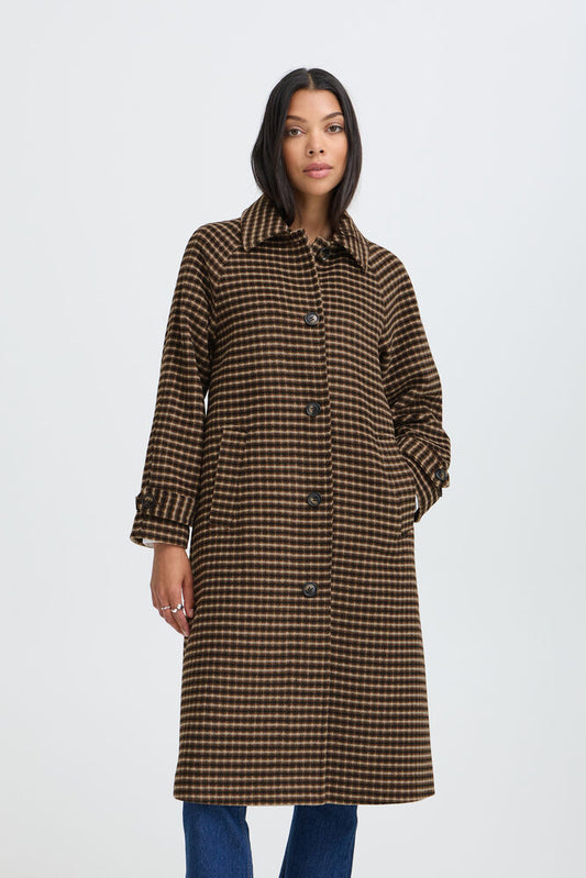 BYCAMIO Coat in olive nightcheck