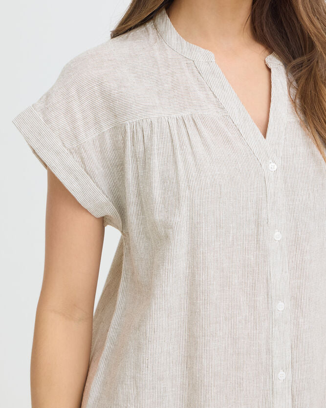 BYIZOLA Green Striped Dress
