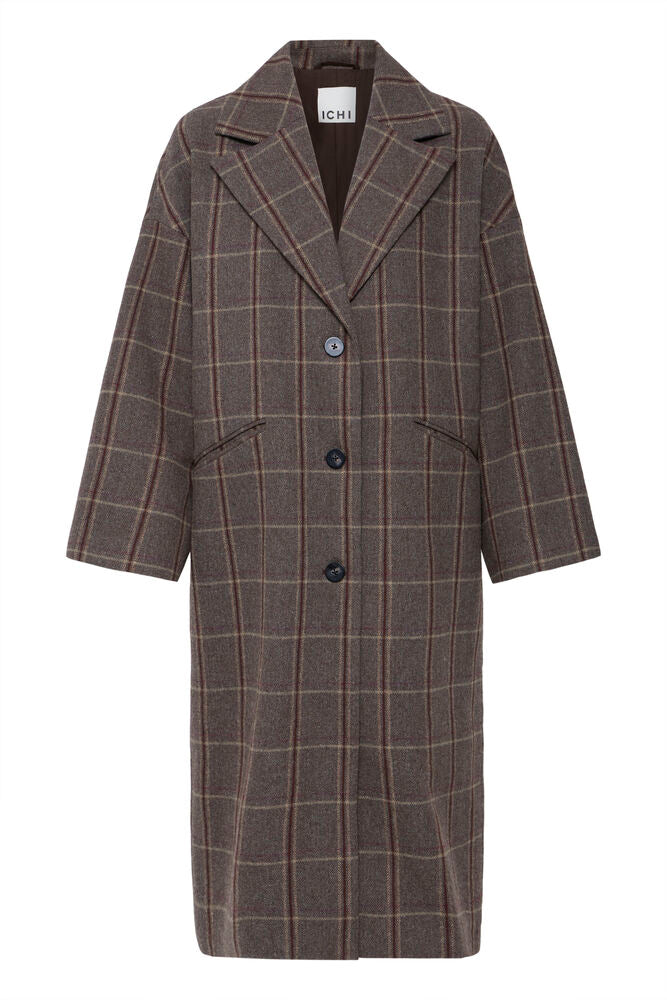 IHEMMALU Brown Check Coat