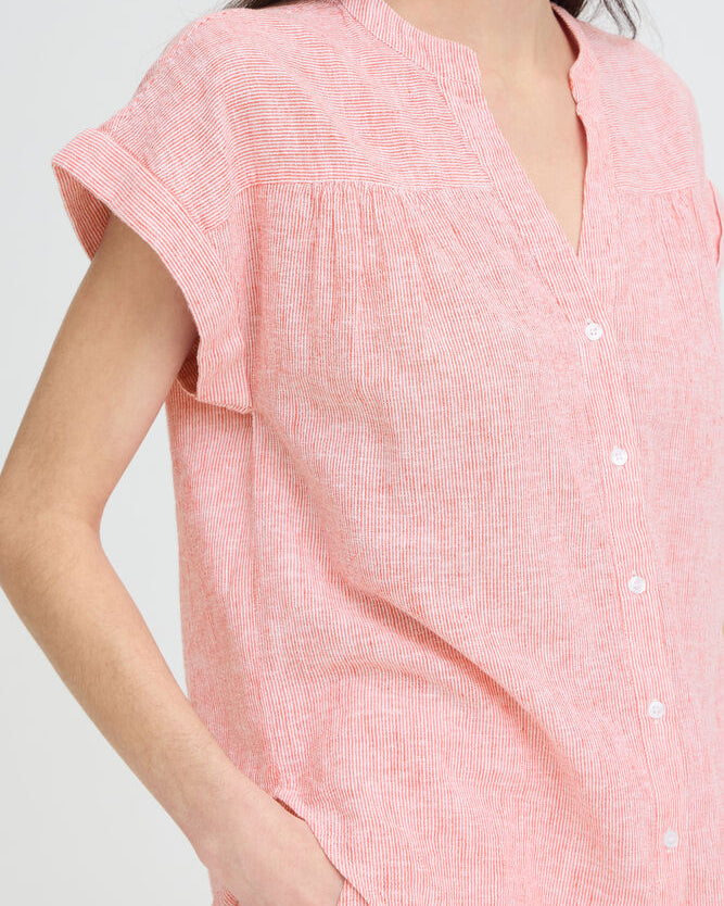 BYIZOLA Red Striped Shirt