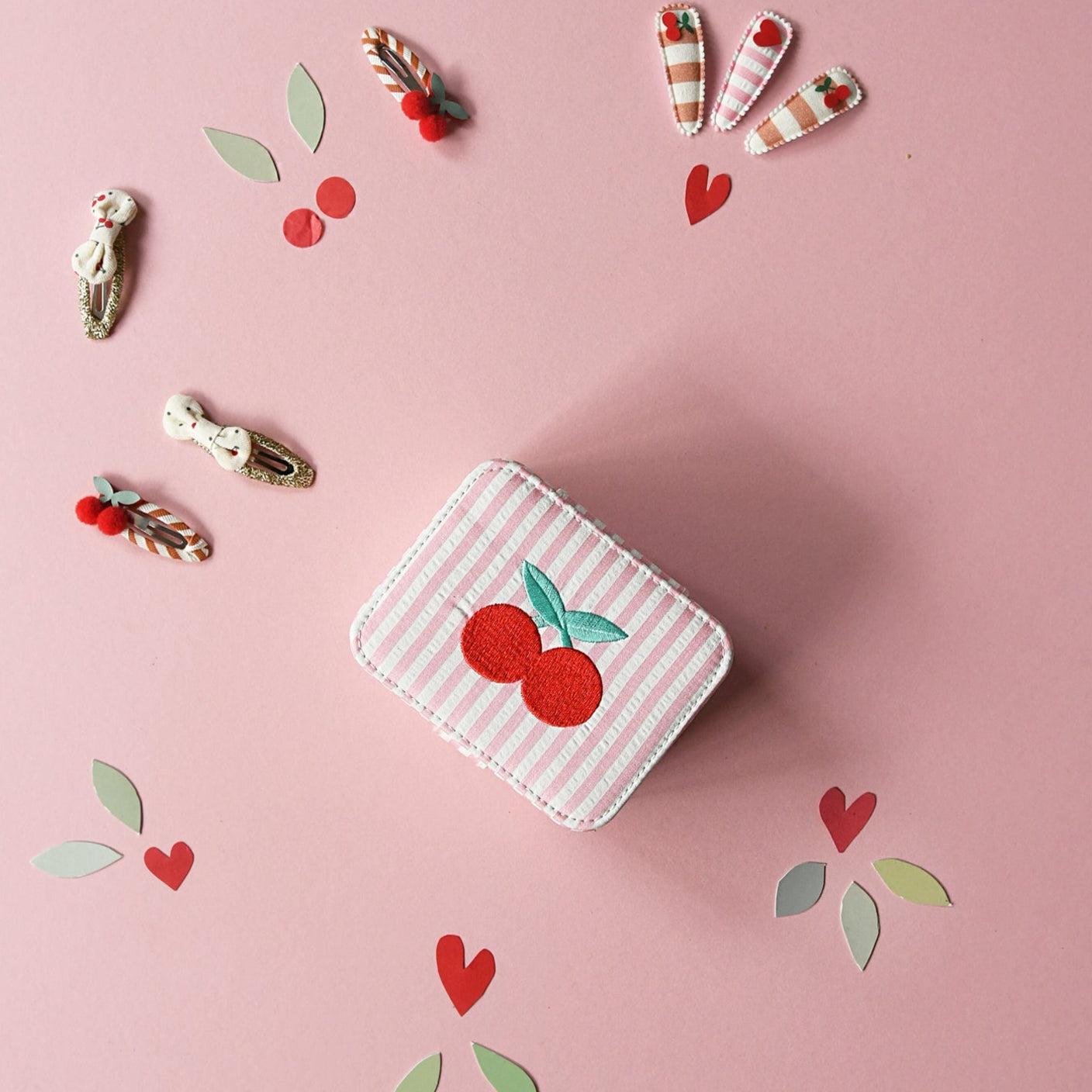 Stripy Cherry Jewellery Box