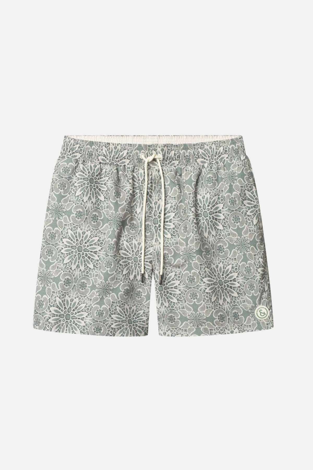 Japanese Tile Print Swim Trunks