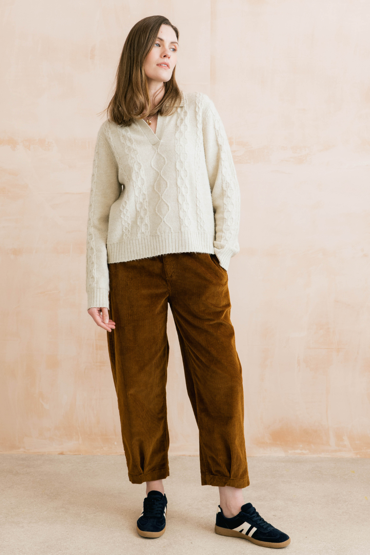 Studio Jumper Cable Knit - Oatmeal
