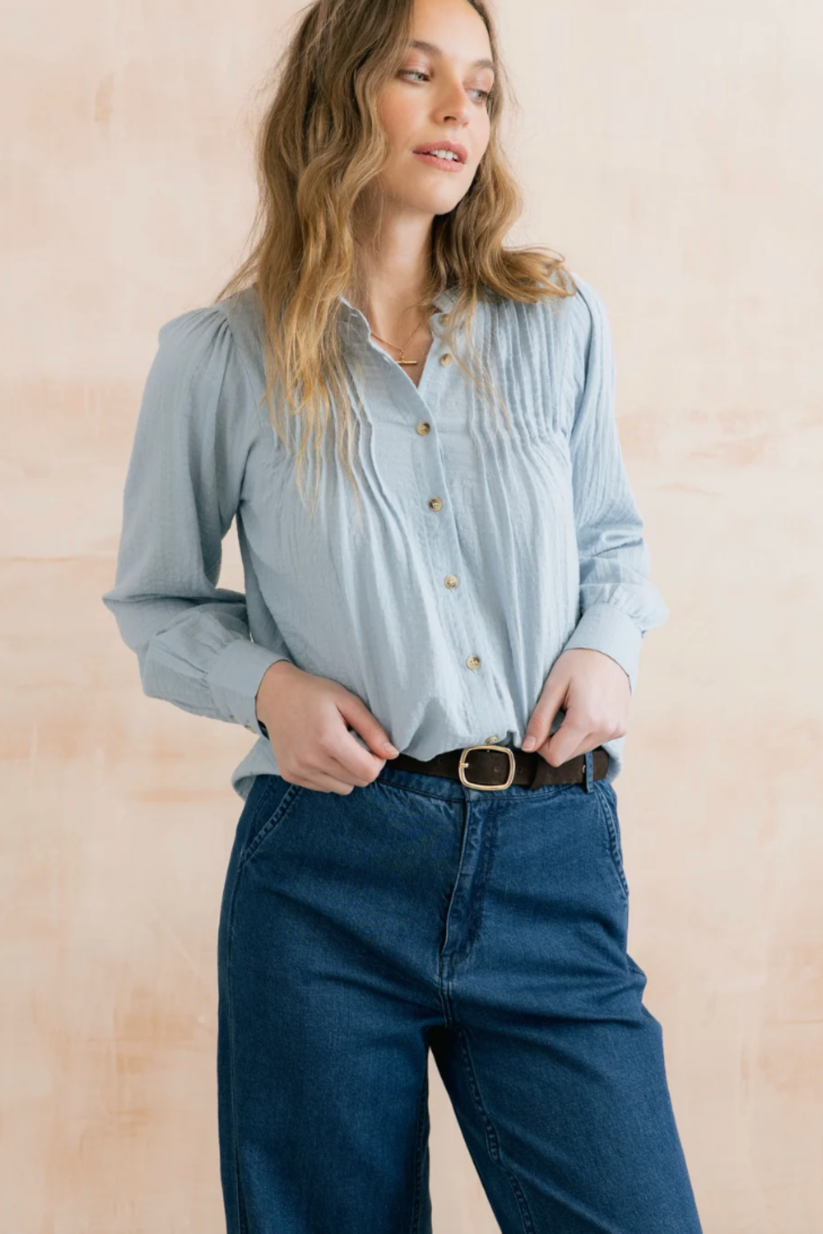 Flora Blouse Plain Check