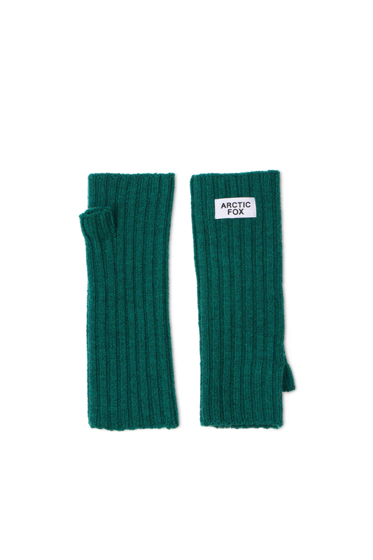 Merino Wool Fingerless Gloves - Alpine Fern