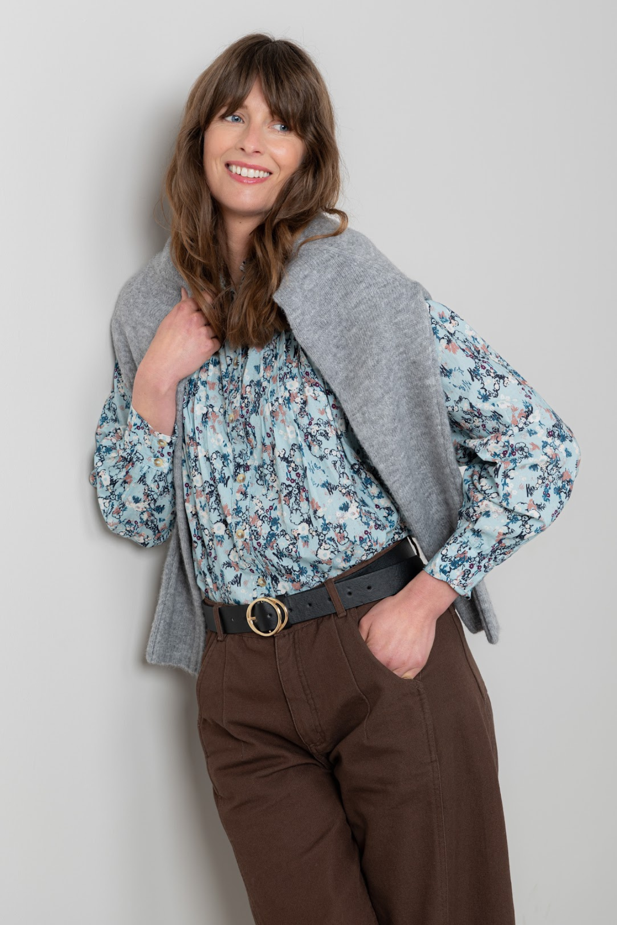 Flora Blouse Feather Ditsy