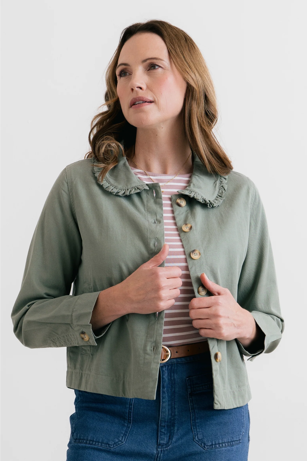 Rebecca Ruffle Collar Jacket