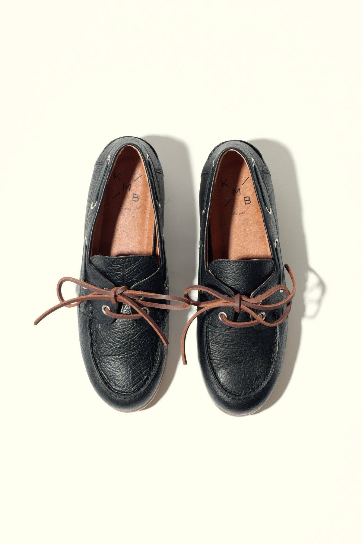 KAI BLACK – Leather Boat Shoes