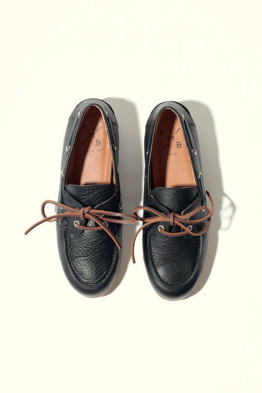 KAI BLACK – Leather Boat Shoes