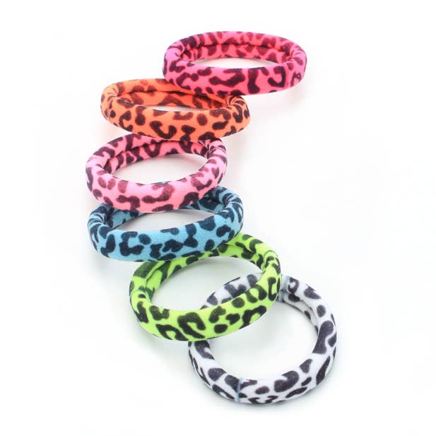 6 Assorted Jersey  Hair Elastics