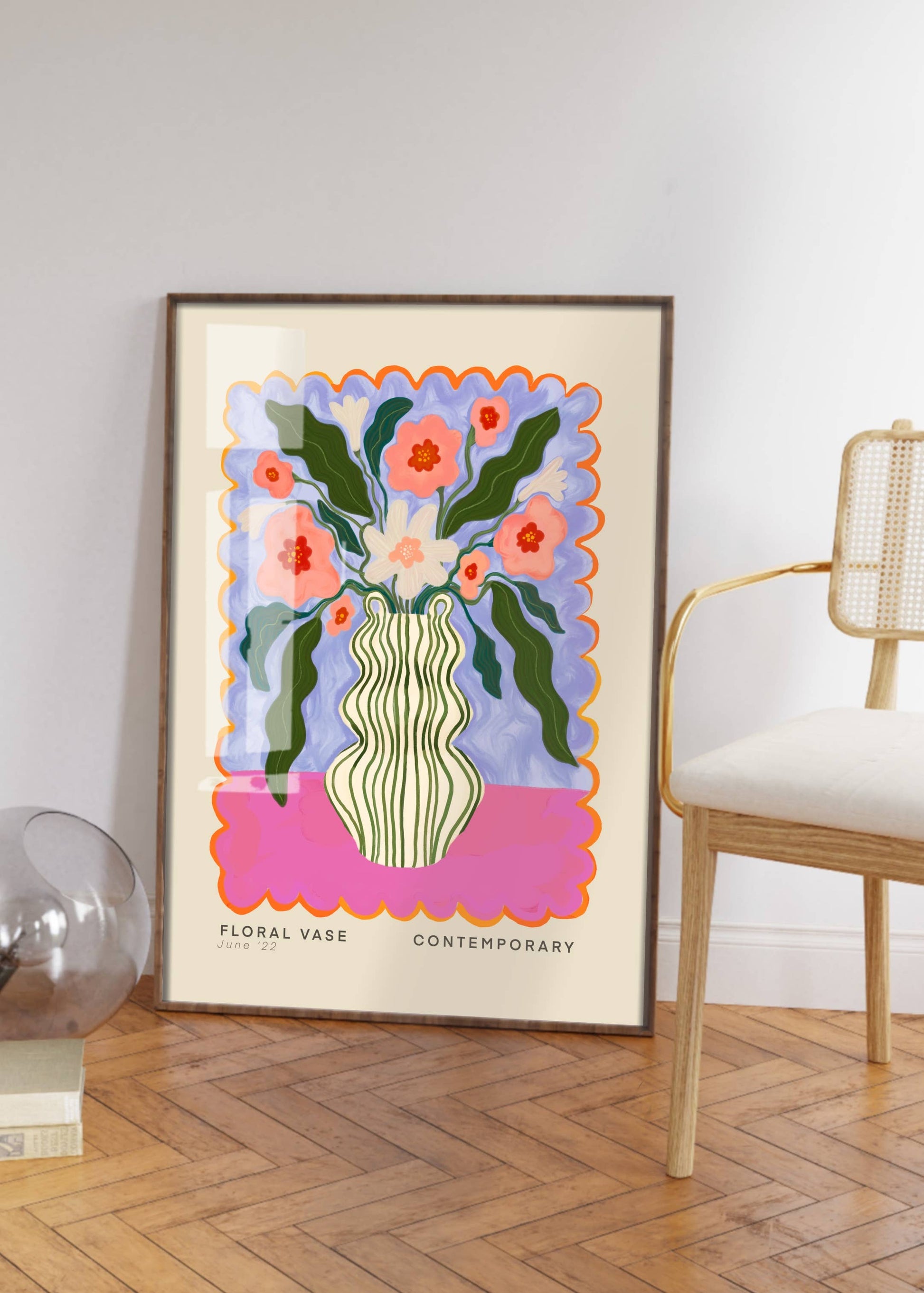 Kate Fox Design - Vase Art Print, Colourful Art Print, Hand Drawn Art, Quirky