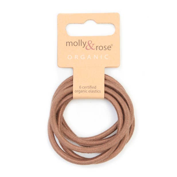 Organic Cotton Elastics - Brown 