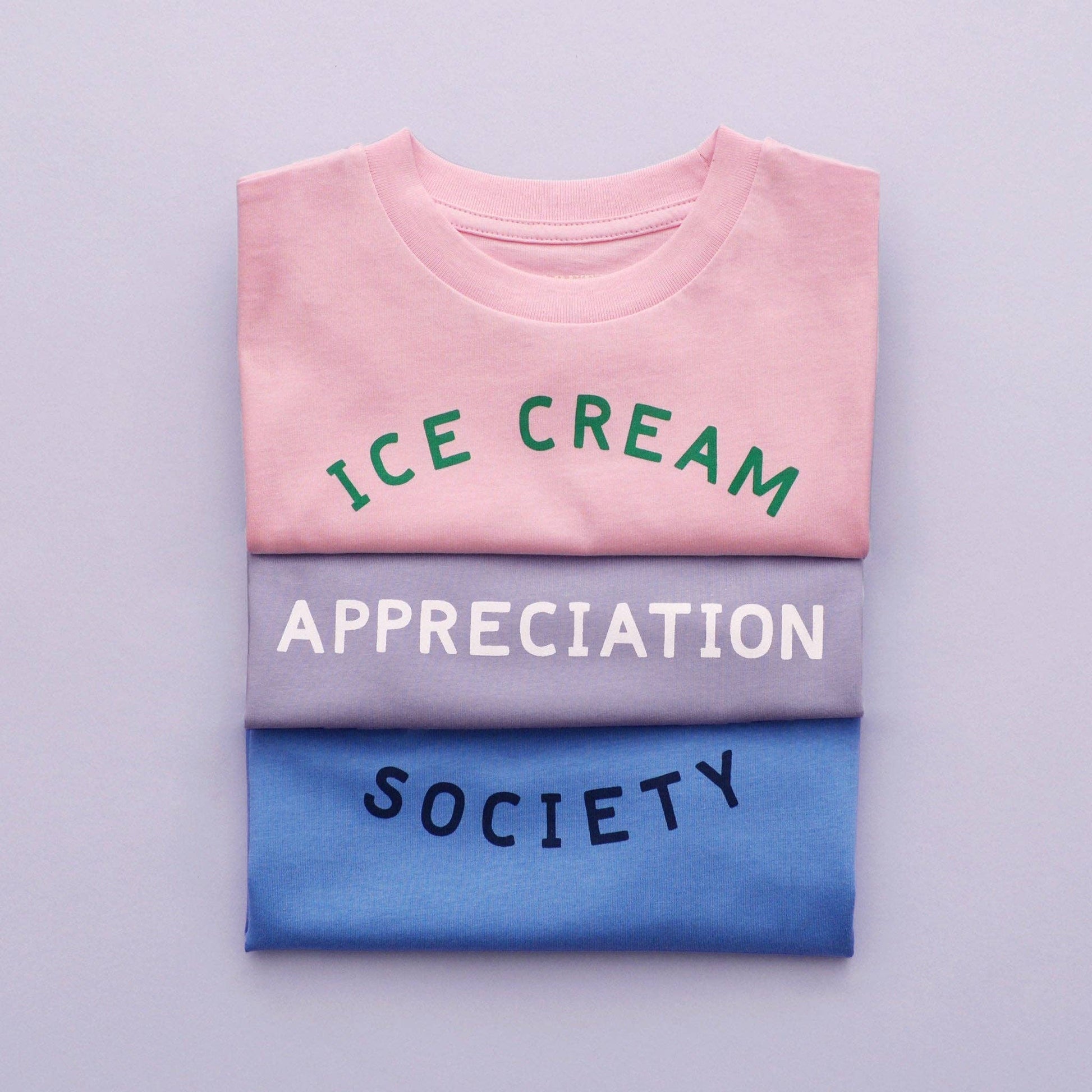 Alphabet Bags - Ice Cream Appreciation Society - Kid's T-shirt - Blue