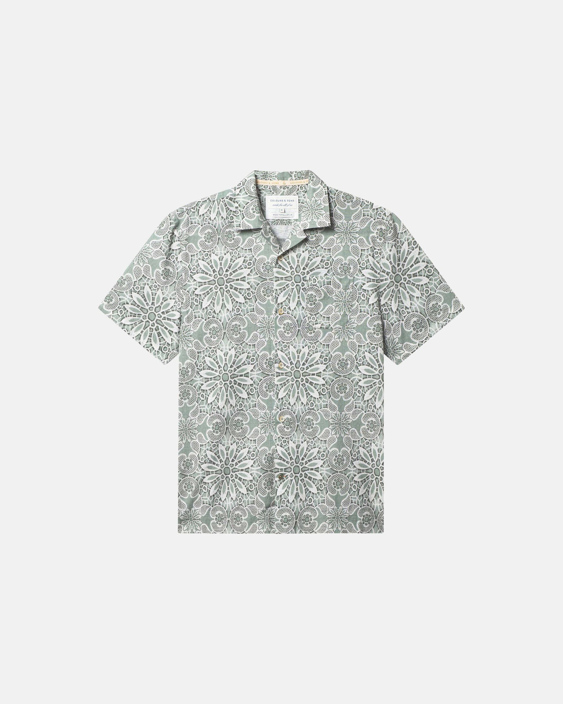 Japanese Tile Collared Shirt 