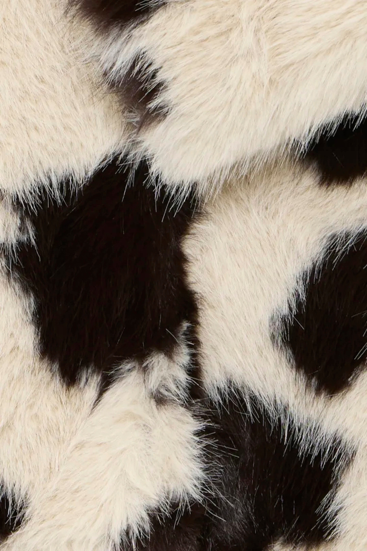 BYBEMIO Cow Print Faux Fur Coat