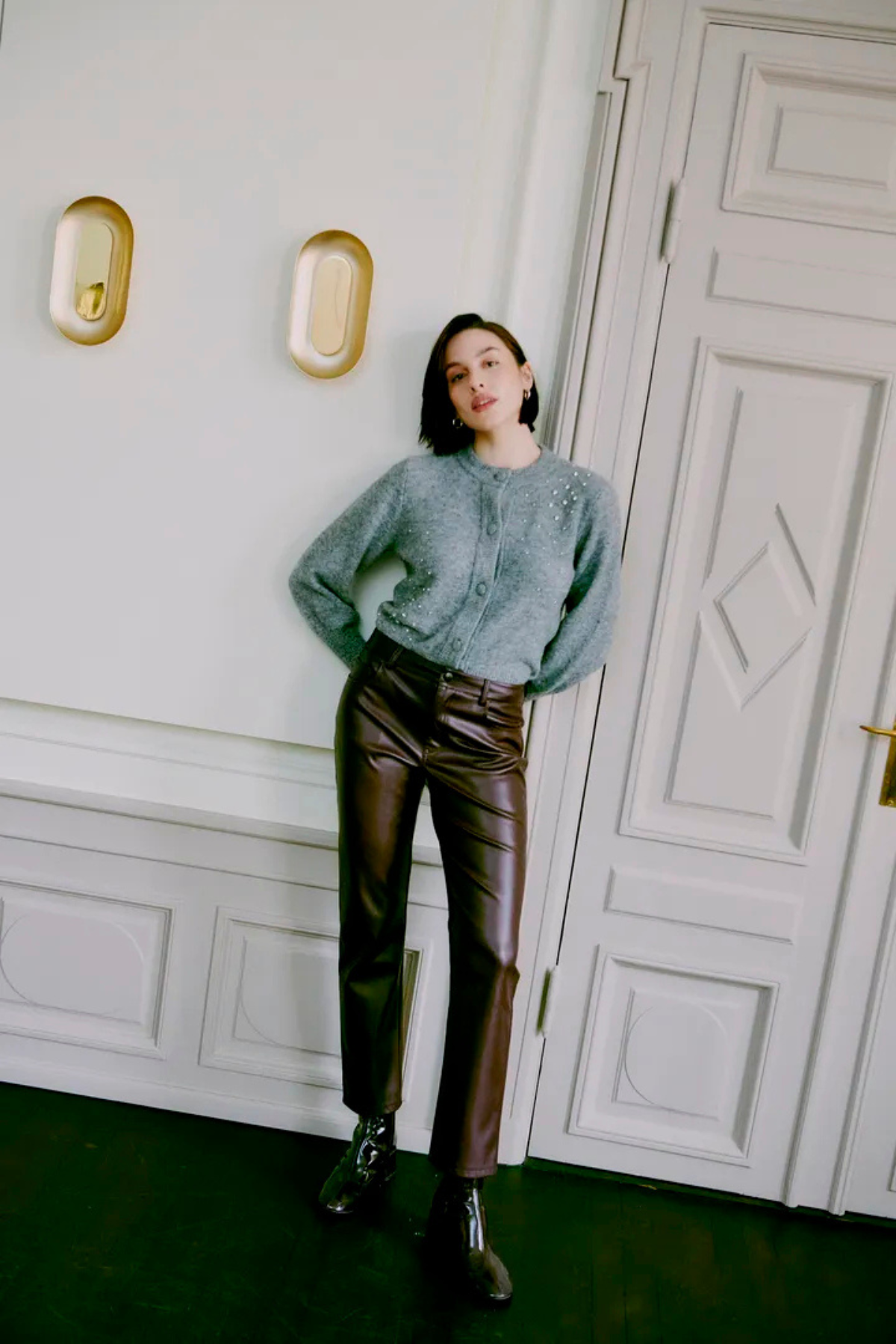 BYOMEA Rhinestone Cardigan