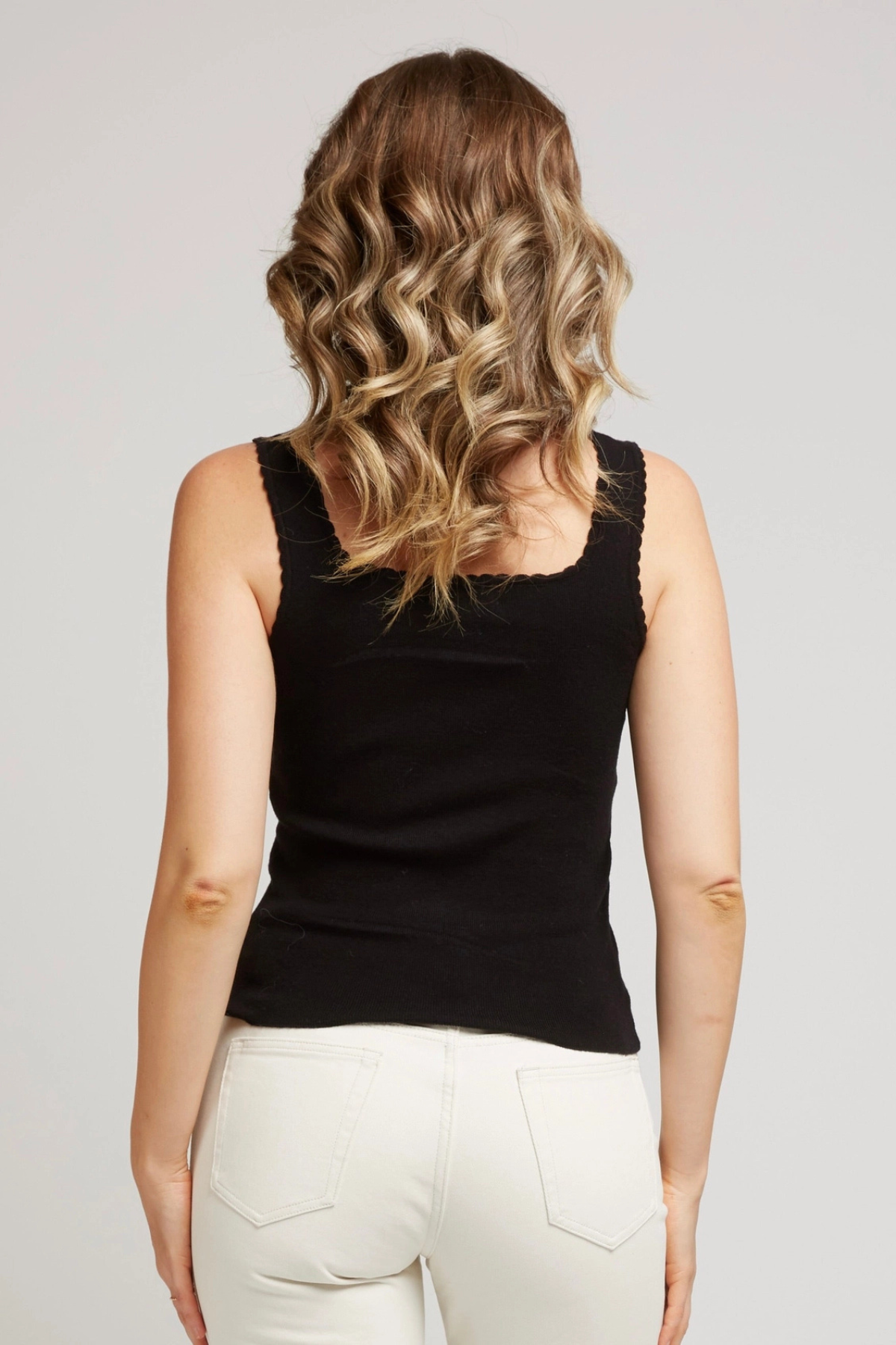 Scalloped Knit Tank Top