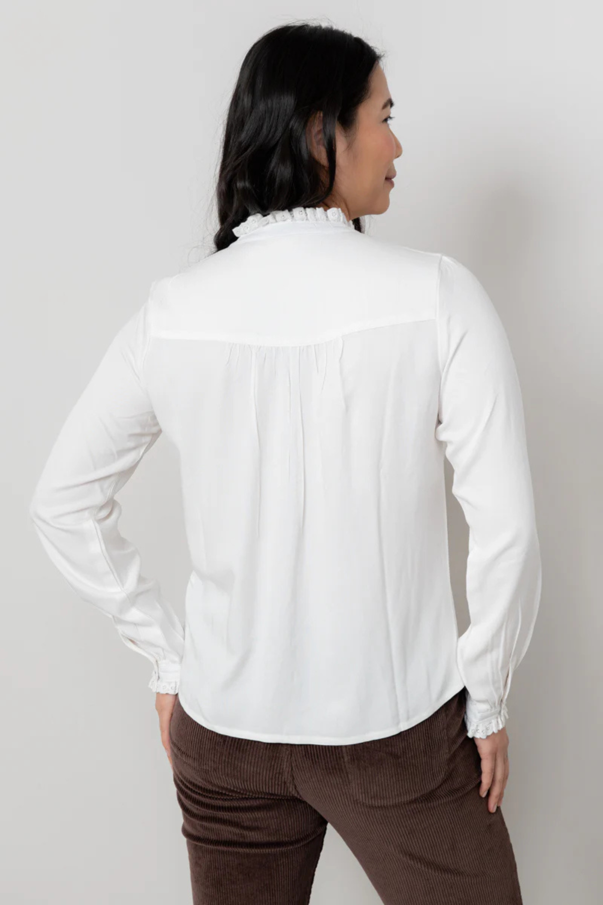 White Frill Blouse