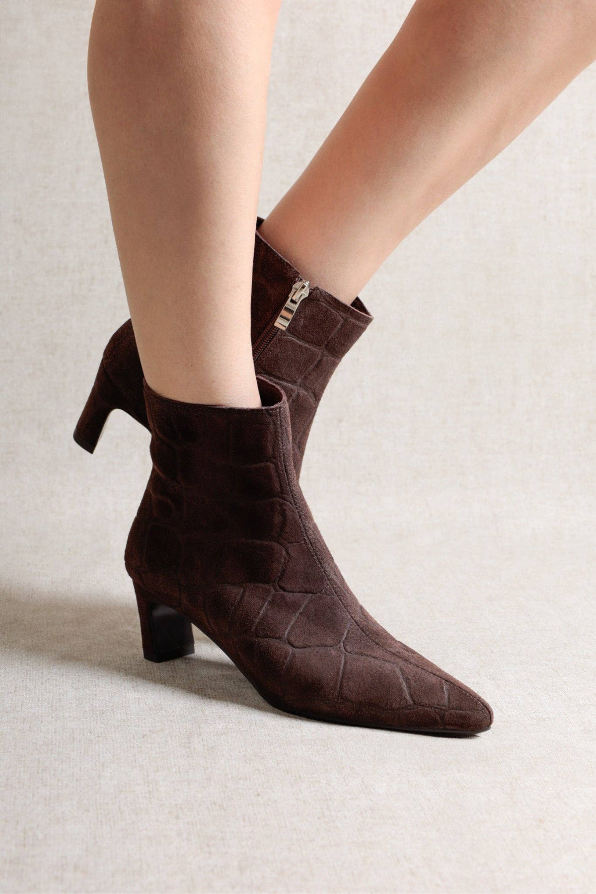 DINA Suede Heeled Boots