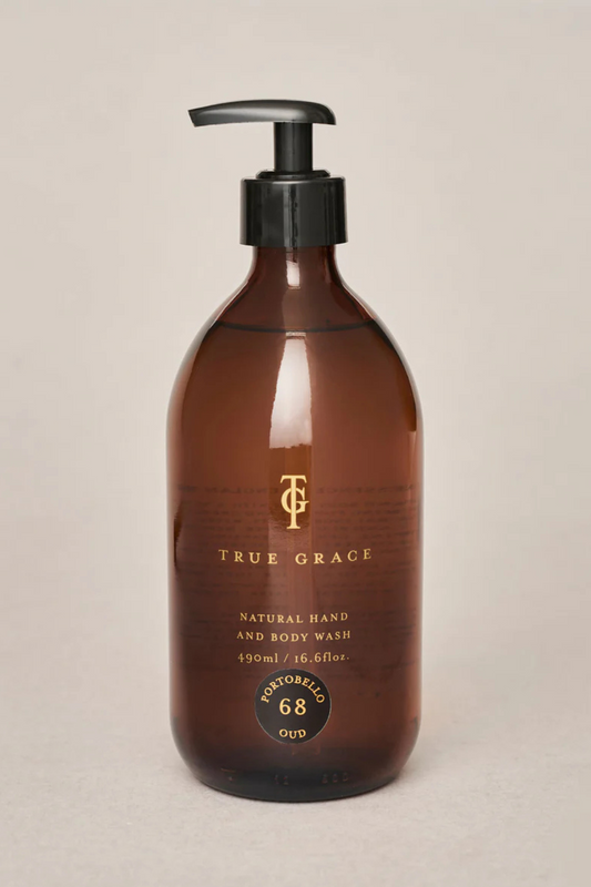 Natural Hand & Body Wash -Portobello Oud - 490ml true grace