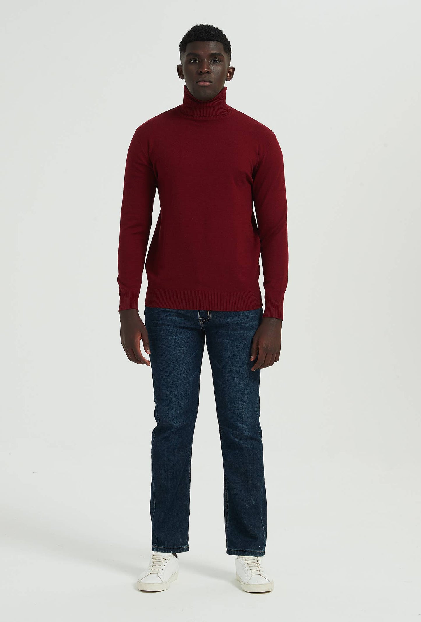 Cashmere Touch Roll Neck - Red