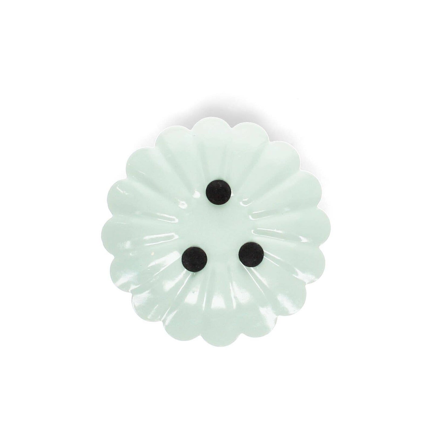 Rex London UK - Enamel Flat Flower Candle Holder - Light Grey/Green